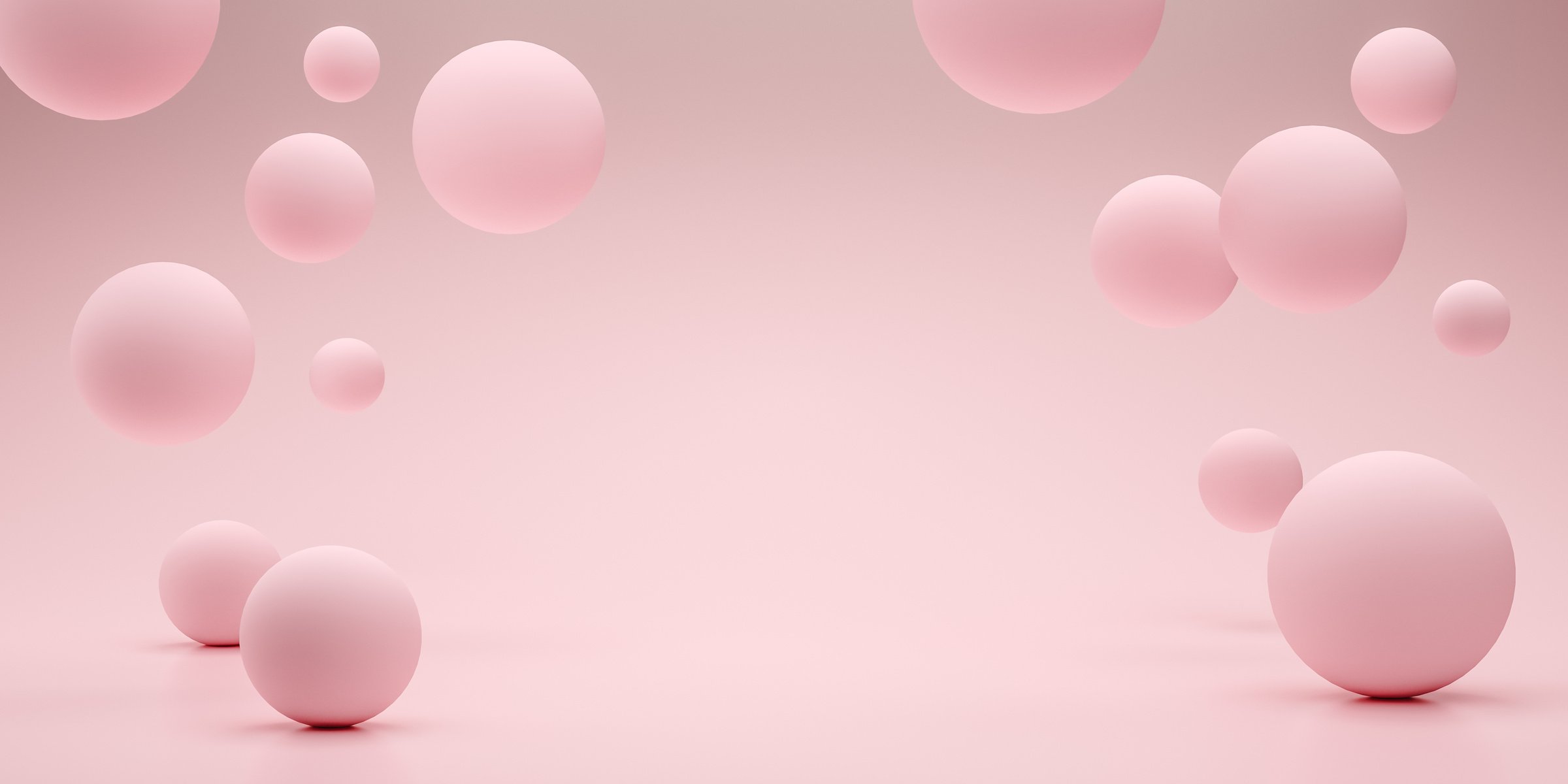 Floating Spheres 3D Rendering 